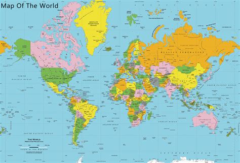 Map Of The World To Print