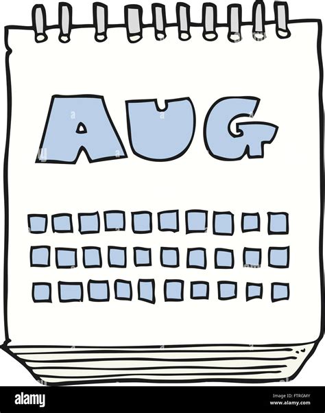 Freehand Drawn Cartoon Calendar Showing Hi Res Stock Photography And
