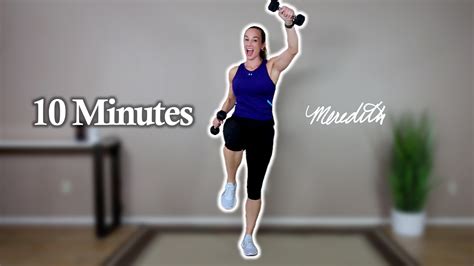 Quick 10 Minute Hiit Cardio Workout For Seniors W Light Dumbbells