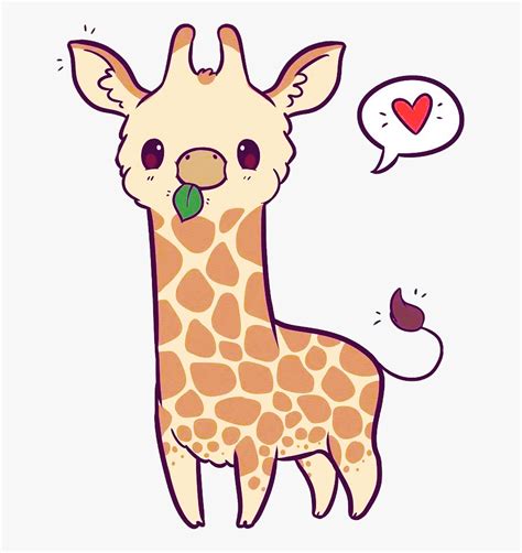 #giraffe #heart #kawaii #chibi #art #naomilord #cute - Kawaii Giraffe