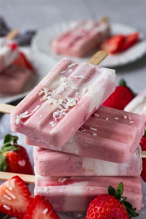 Strawberry And Cream Popsicles A Classic Twist