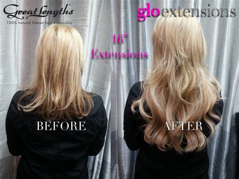 Great Lengths Hair Extensions Before And After By Glo Extensions Denver