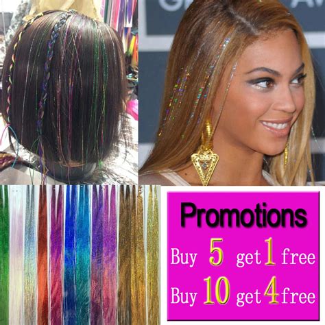Sparkle Hair Tinsel Bling Hair Secoration For Synthetic Hair Extension