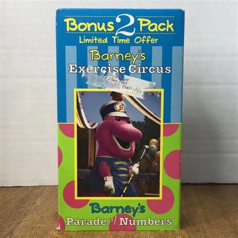 Barney Exercise Circus Parade Numbers Sing Along Bonus 2 Pack Vhs