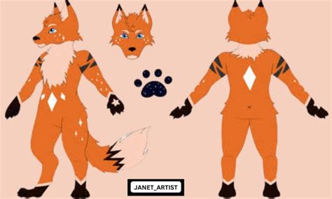 Draw Reference Sheet For Your Fursona Furry Character By Janetjude Fiverr