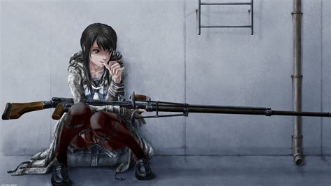 Collection by michael cronin • last updated 13 hours ago. 28 Anime Girls with Guns Wallpapers - Wallpaperboat