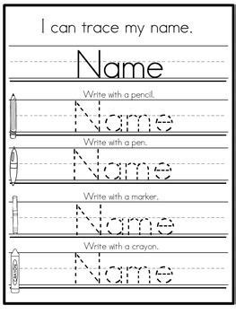 Teach your child to write his name in five fun easy steps. Name Practice Kindergarten PreK Set 1 Editable Fine Motor ...
