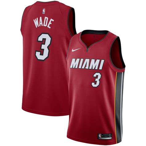 Nike Dwyane Wade Miami Heat Red Replica Swingman Jersey Statement Edition