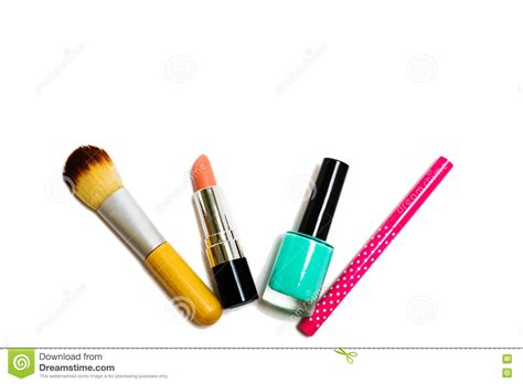 Women S Accessories And Beauty Products On A White Background Stock