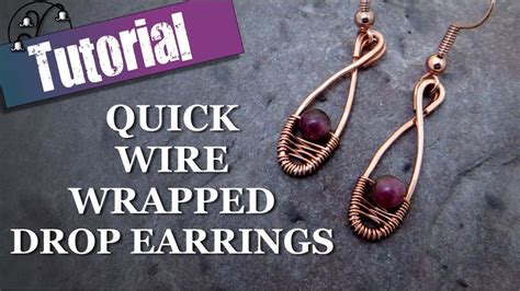 Quick Wire Wrapped Earrings Youtube Wire Wrapped Earrings Wire