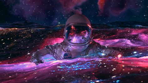 Astronaut Floating In Space