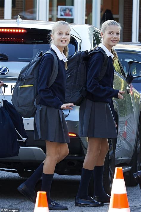 Spanish Princesses Leonor 13 And Sofia 12 Go Back To School Daily