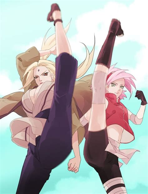 Strong Females Of Naruto Shippuden Senju Tsunade And Haruno Sakura Naruto Naruto Shippuden E