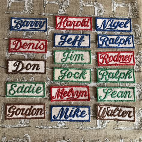 Embroidered Name Patches Boys Names Name Labels Vintage Etsy Uk
