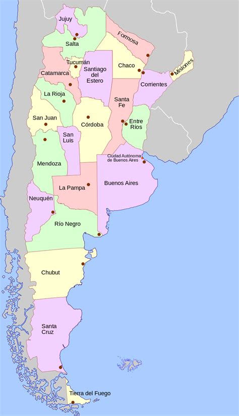 Argentine - provinces • Carte • PopulationData.net