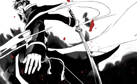 Anime Black And White Samurai Hd Wallpaper 1 Erwintalisic