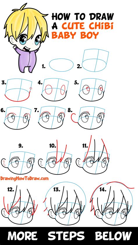 Learning how to draw anime faces step by step is a easy and helpful lesson that will aid you on the rest of your anime drawing journeys. How to Draw a Cute Chibi Boy Easy Step by Step Drawing Tutorial for Kids & Beginners - How to ...