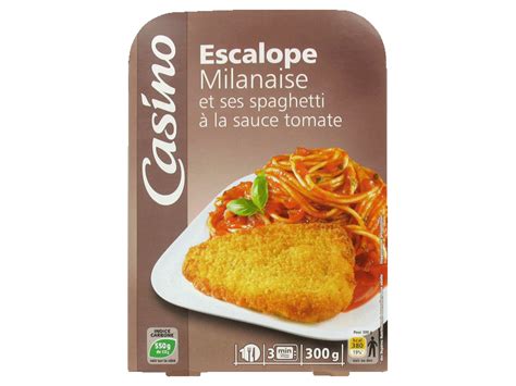 Escalope milanaise et spaghetti sauce tomate