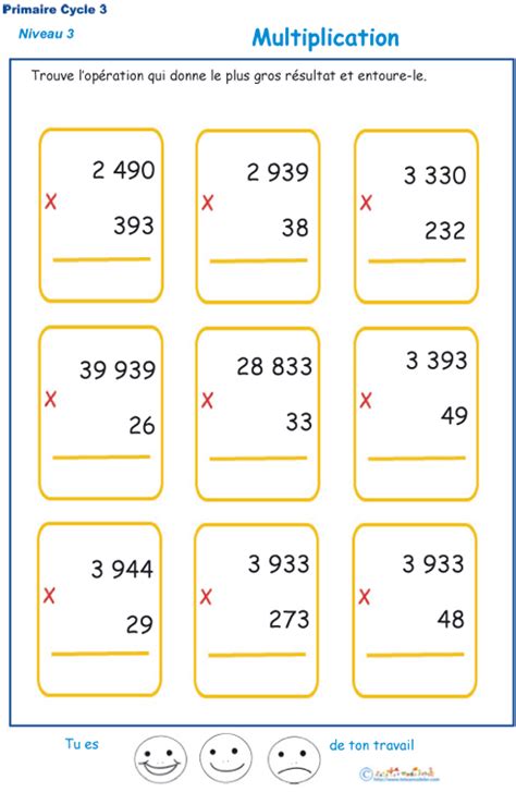 imprimer Table De Multiplication Exercice Cm1 Pics - Jesuscourse
