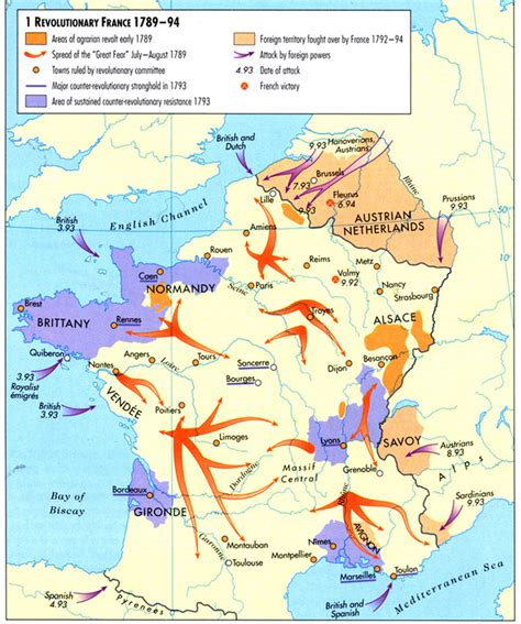 Map Of France 1789 99 All About The French Revolution