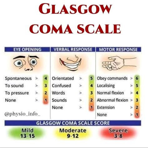 Glasgow Coma Scale Word 3 Brain Injury Nclex Abnormal Spontaneous
