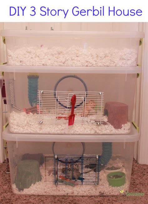 Hamsters need a minimum of 4,000 square cm, this is about 6150 square cm. DIY Three Story Gerbil Cage Also Good For Hamsters