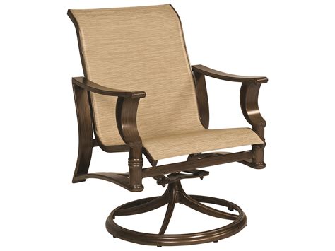 Woodard Arkadia Sling Aluminum Swivel Rocker Lounge Chair 5h0472