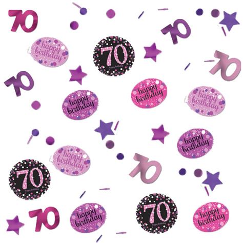 70th Birthday Pink Celebration Confetti Perfect Party Supplies
