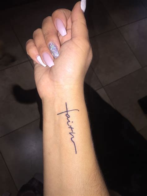 Tiny design is usual for the first tattoo. belive tattoos on wrist cool faith tattoo wrist tattoo ...
