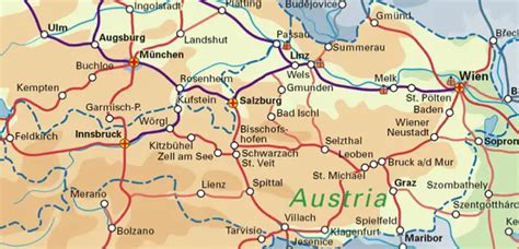 Austria Rail Map Airport Guide