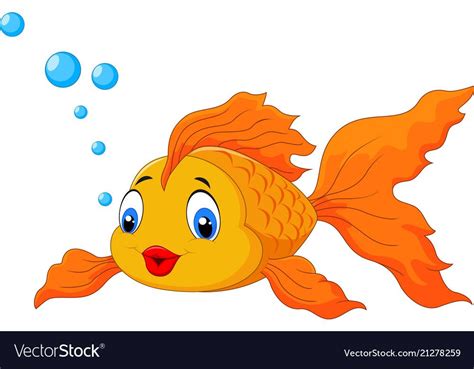 Happy Goldfish With Bubbles Download A Free Preview Or High Quality