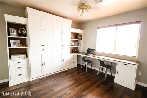 #1 is made from recycled materials; DIY Modern Farmhouse Murphy Bed - How To Build The Desk ...