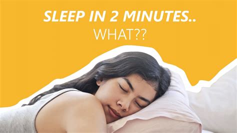 How To Fall Asleep In 2 Minutes Or Less Youtube