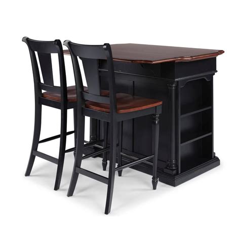 Instead of shuttling plates back and forth from dining room to kitchen, it's a simple matter to wood is solid cherry construction. HOMESTYLES Beacon Hill Black and Cherry Solid Wood Top ...