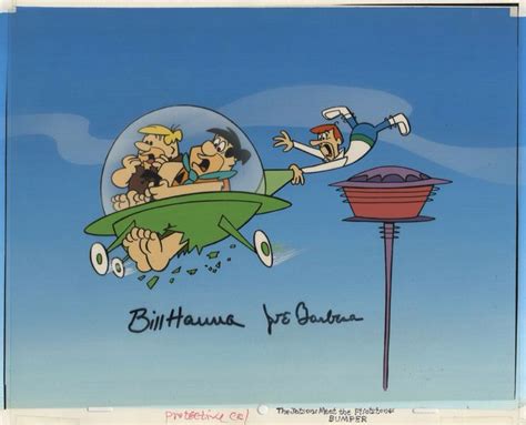 Hand Painted Bumper Card Cel And Background Signed By Hanna And Barbera
