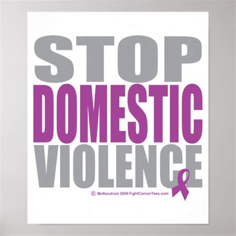 Stop Domestic Violence Poster Zazzleca