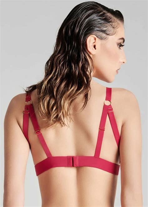 Maison Close Tapage Nocturne Naked Triangle Bra Red Avec Amour