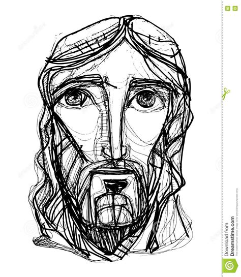 Jesus Christ Expressionist Face Vector Illustration
