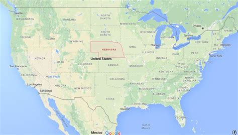 Where Is Nebraska On Map Usa