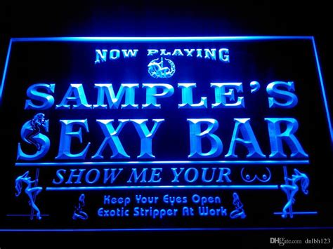 2018 Dz041 B Name Personalized Custom Sexy Bar Now Playing Stripper Bar Beer Neon Sign From