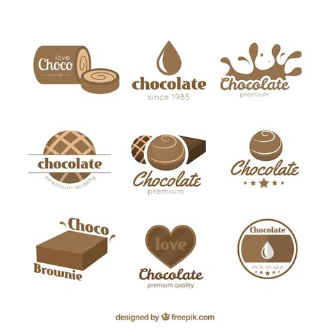 Logotipos Del Chocolate Vector Gratis