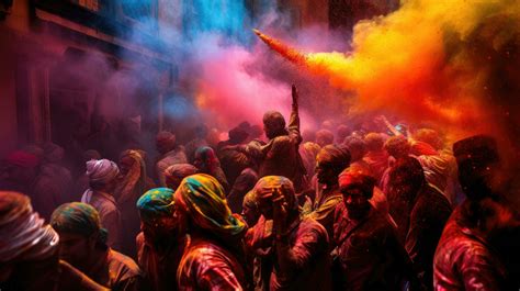 People Celebrate Colorful Holi Festival In India Annual Tourism Colors India 29632149 Stock