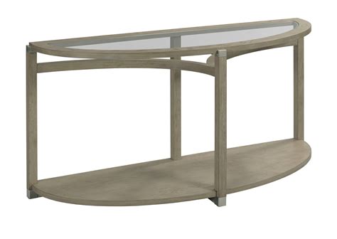 Hammary Solstice 086 925 Demilune Sofa Table With Tempered Glass Top
