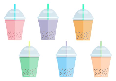 Aesthetic bubble tea boba sticker set of 5 different colors, notebook sticker, laptop stickers, tablet sticker this is a set of 5 different colored stickers and are printed on premium glossy sticker paper. Bubble Tea Vectors - Download Free Vector Art, Stock Graphics & Images