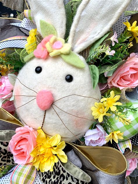 Easter Wreath, Easter Bunny Wreath, Bunny Wreath, Easter Decor, Spring ...