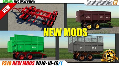 Fs19 New Mods 2019 10 161 Review Youtube