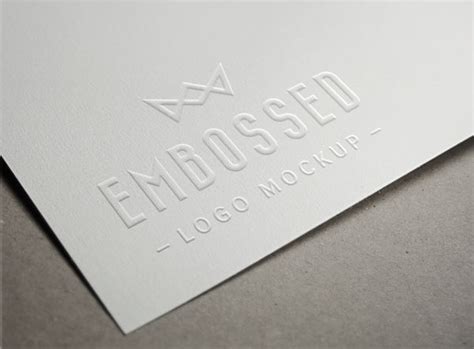 Free Embossed Paper Logo Mockup Psd Titanui