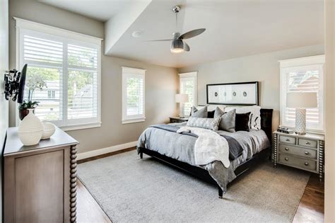 Remember it's not just colour on the walls that makes a difference. Transitional Bedroom Features Monochromatic Color Palette ...
