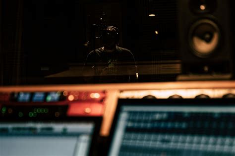 Man recording song in music studio · Free Stock Photo