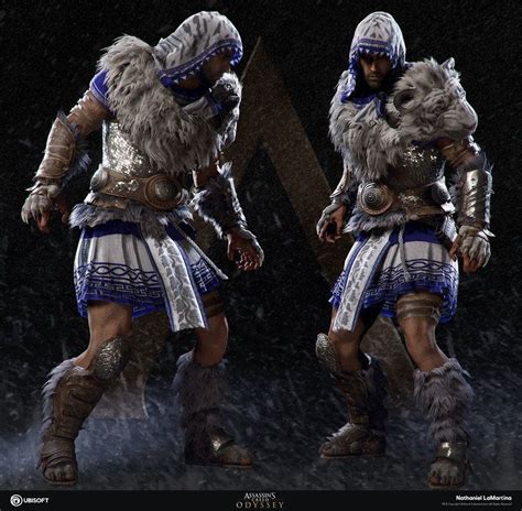 An Image Of Two Men In Armor Standing Side By Side On A Dark Background
